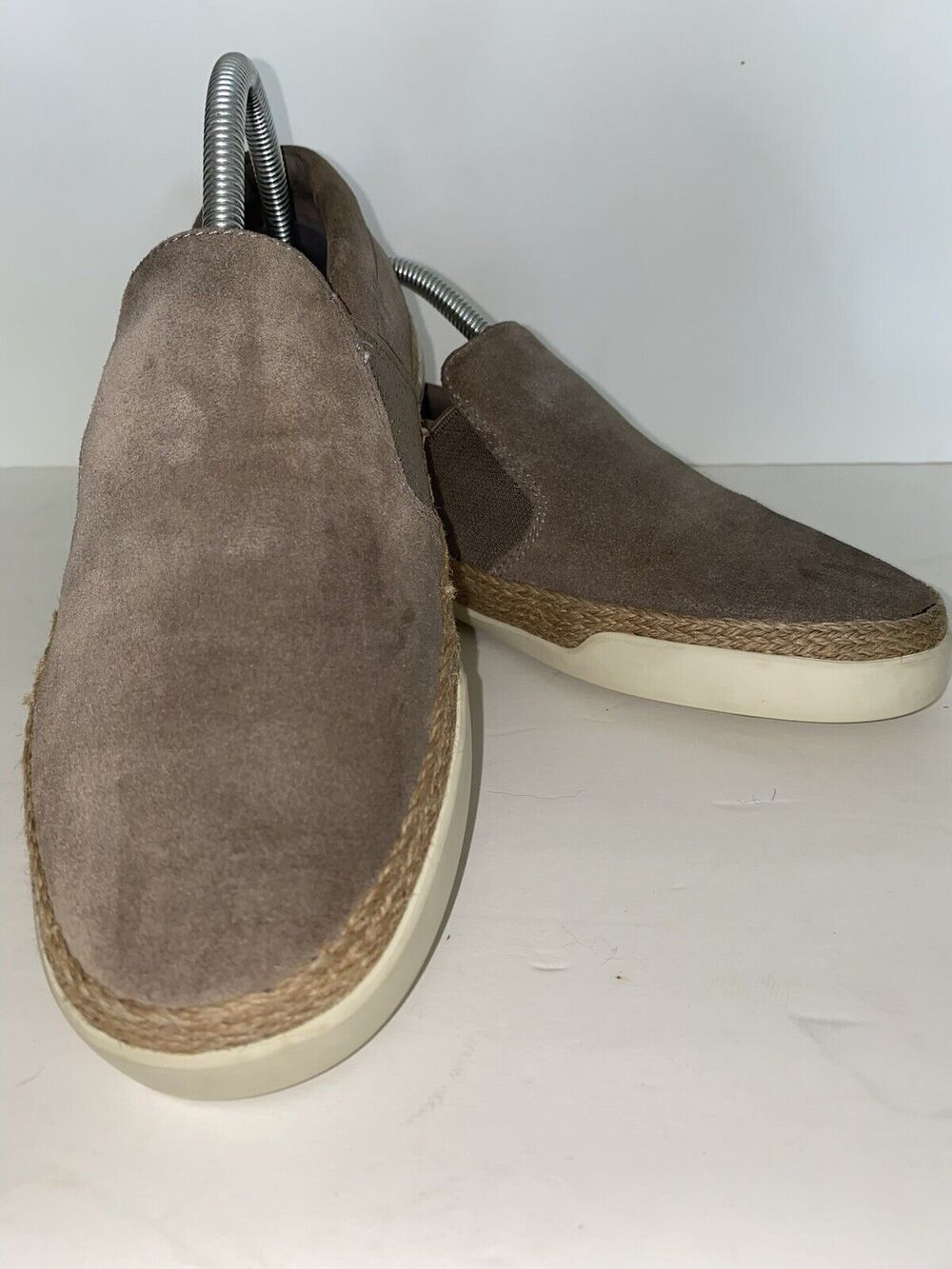 Vince Sz 8.5 Gray Suede Goring Espadrille Sneakers Shoe Slip-on Casual Comfort